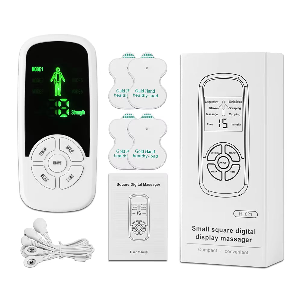 EMS Pulse Electric Muscle Stimulator Back Neck Body Massager Tens Acupuncture Meridian Physiotherapy Digital Massage Tools