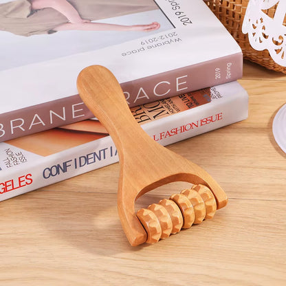 1PCS Wooden Roller Massager Neck, Foot Massage Tool Shoulder and Leg Universal Hand Massager Massage Tool