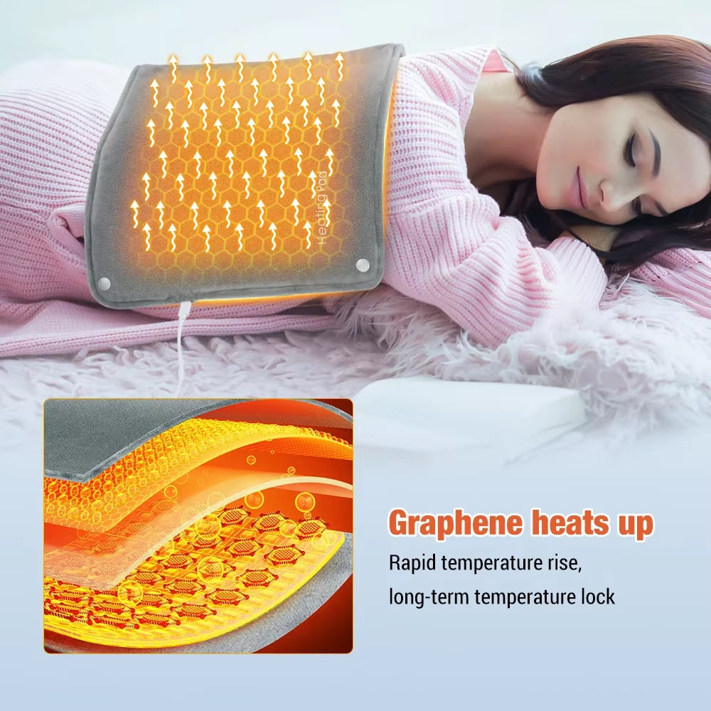 Graphene Heating Pad Electric Hand Warmer Fast Heated Hand Warm Bag Lumbar Leg Heating Blanket Washable Super Soft Pad