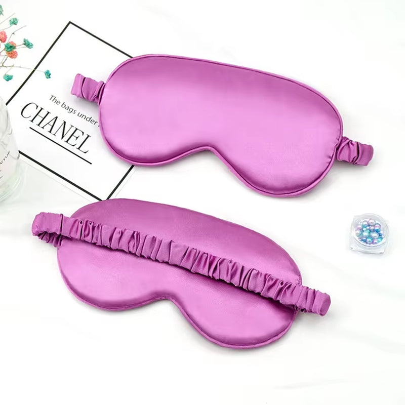 Imitated Silk Eye Patch Shading Sleep Eye Mask Eyepatch Travel Relax Cover Eyeshade Health Sleeping Shield Eye Care Tools